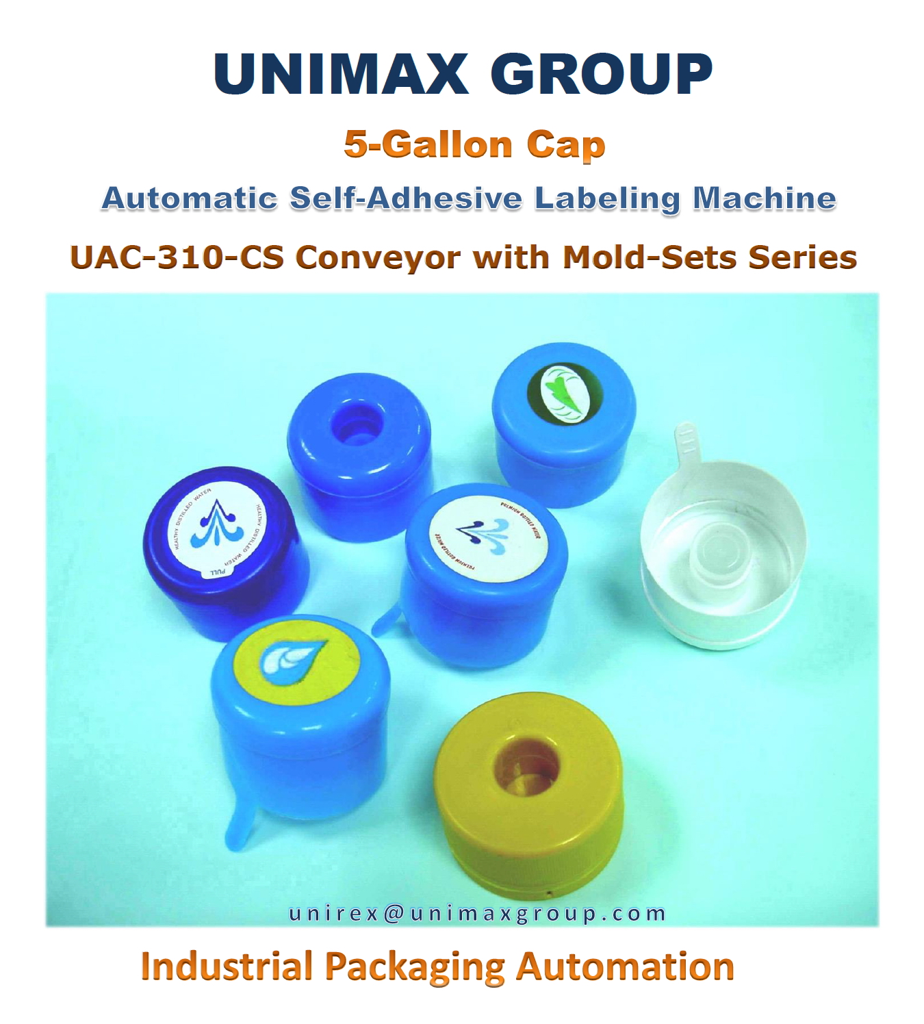 UAC-310-CS 5-Gallon Cap Automatic Self-Adhesive Labeling Machine