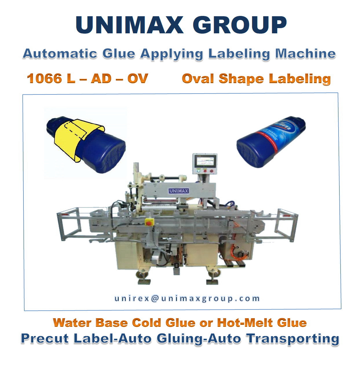 66L-AD-OV Oval Shape Automatic Feeding Labeling Machine