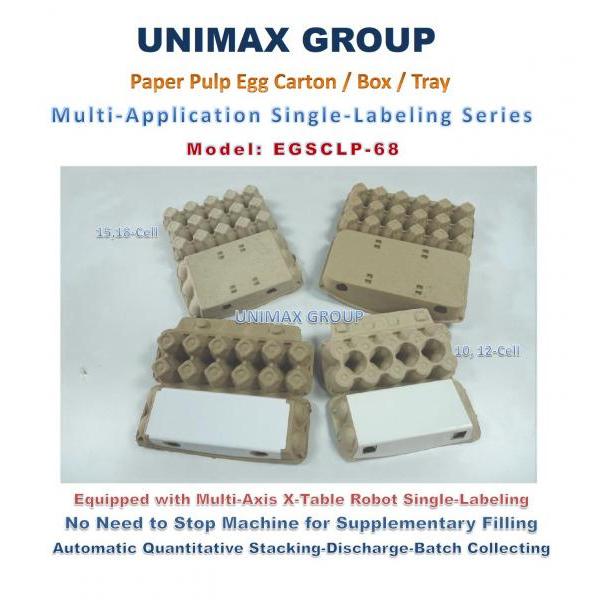 Paper Egg Carton Multi-Application Labeling Machine EGSCLP-68