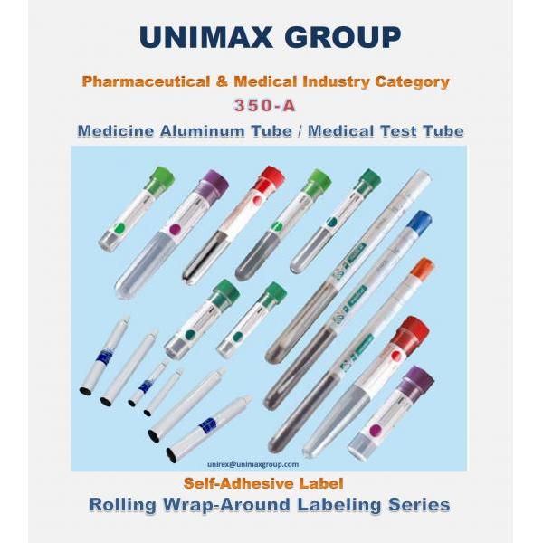 350A Pharmaceutical Aluminum / Medical Test Tube Rolling Wrap-Around Labeling Machine