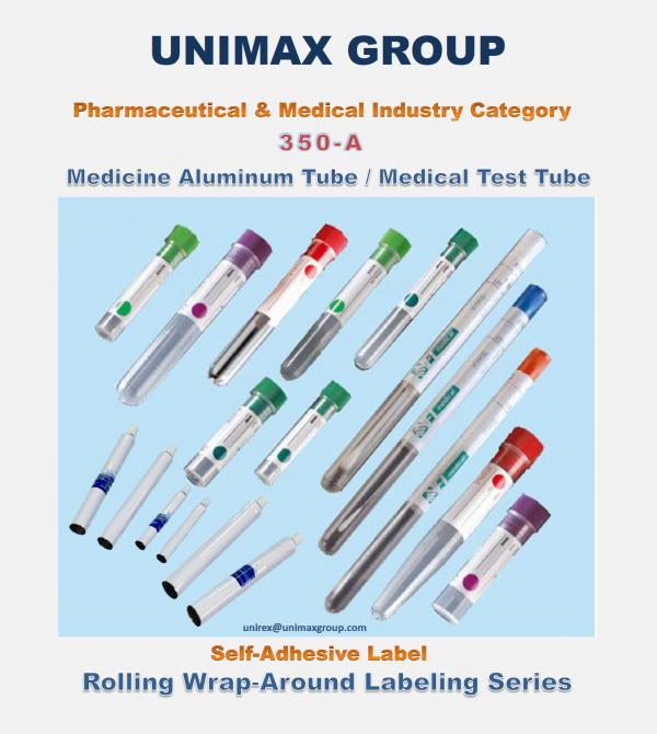 350A Pharmaceutical Aluminum / Medical Test Tube Rolling Wrap-Around Labeling Machine