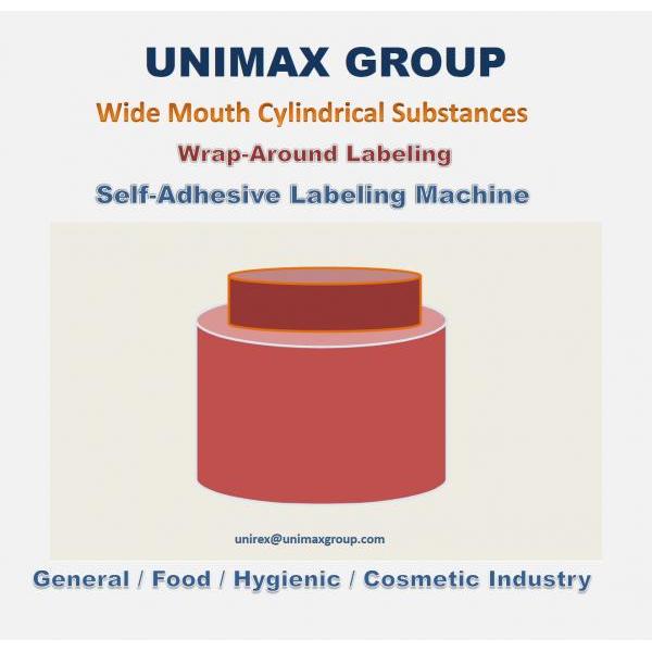 500-W Wide Mouth Cylindrical Wrap-Around Labeling Machine