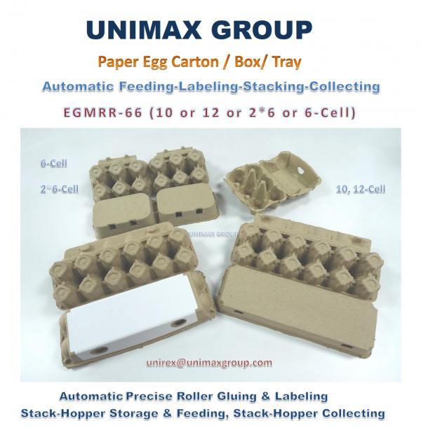 EGMRR-66 Automatic Paper Egg Carton/Box Labeling Machine (Stack-Hopper Feeding-Collecting Type)