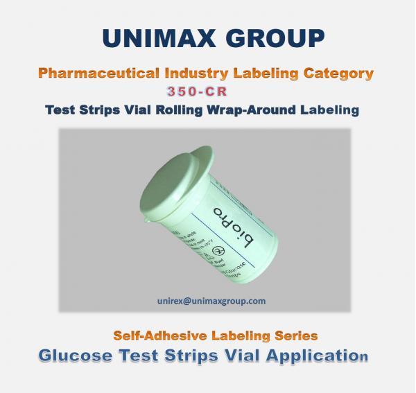 350-CR Rolling Wrap-Around Labeling Machine for Pharmaceutical Vial with Peaked Cap
