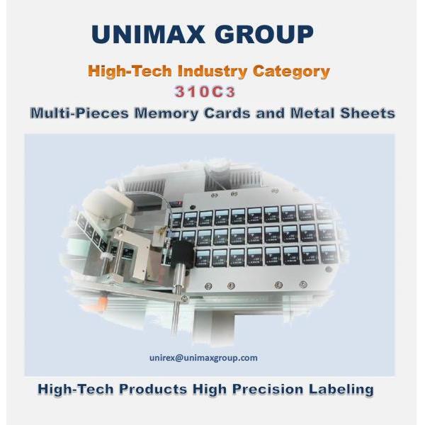 310C3 Multi-Pieces Memory Cards and Metal Sheets High Precision Labeling Machine
