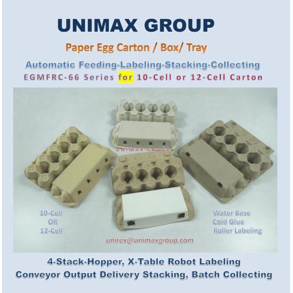 EGMFRC-66 Paper Egg Carton Automatic Feeding-Robot Labeling-Bach Collecting Labeling Machine