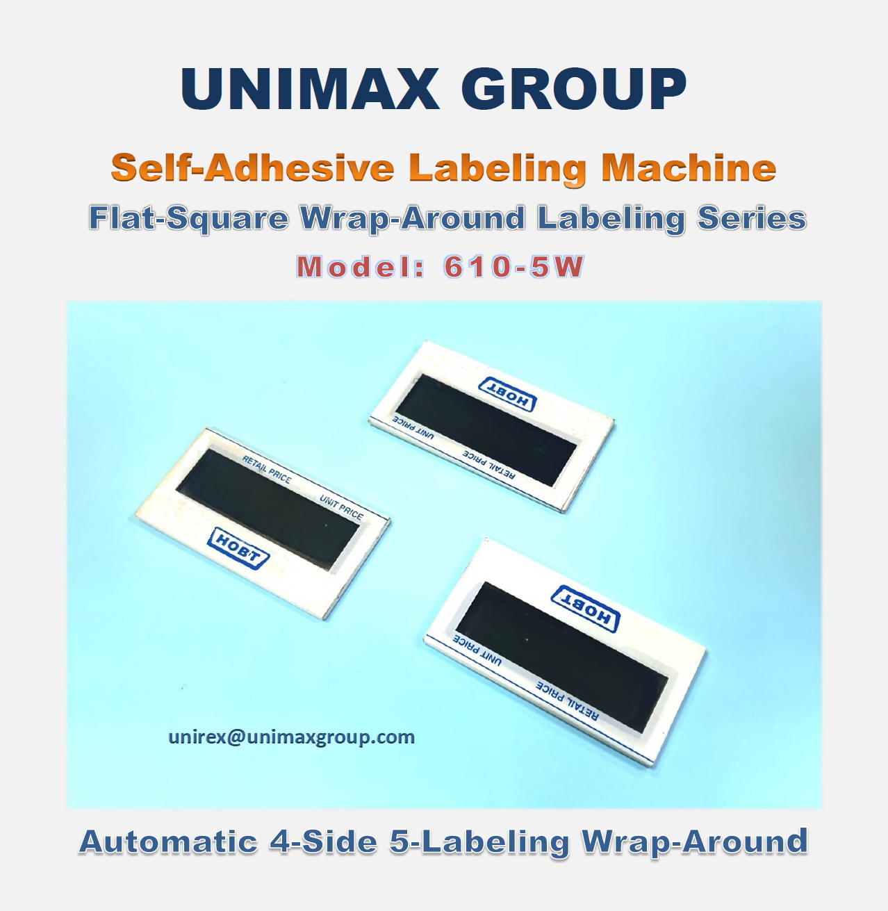 620-5F Flat Square Products Wrap-Around Labeling Machine