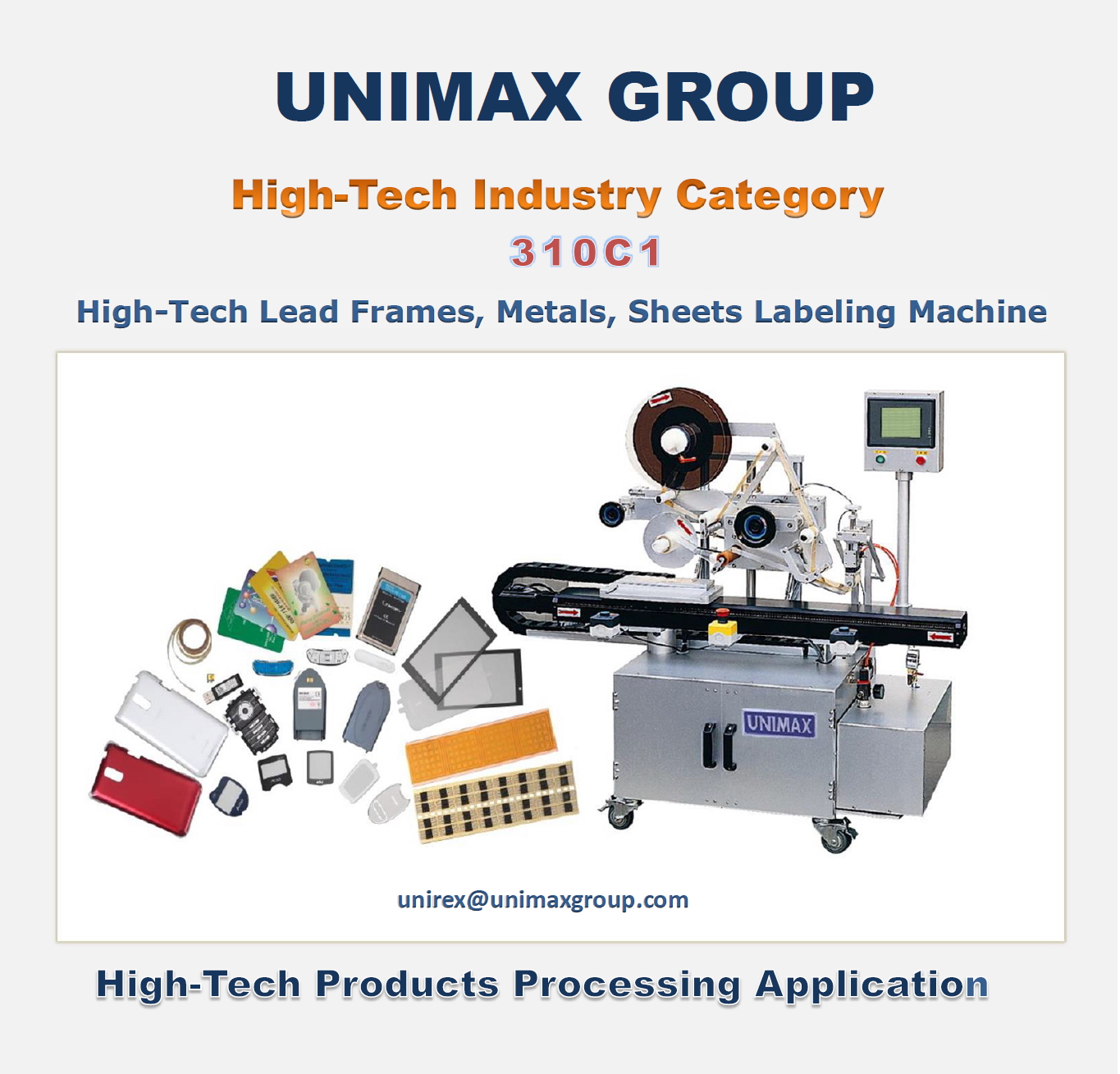 310C1 High-Tech Lead Frames, Metals, Sheets High Precision Labeling Machine